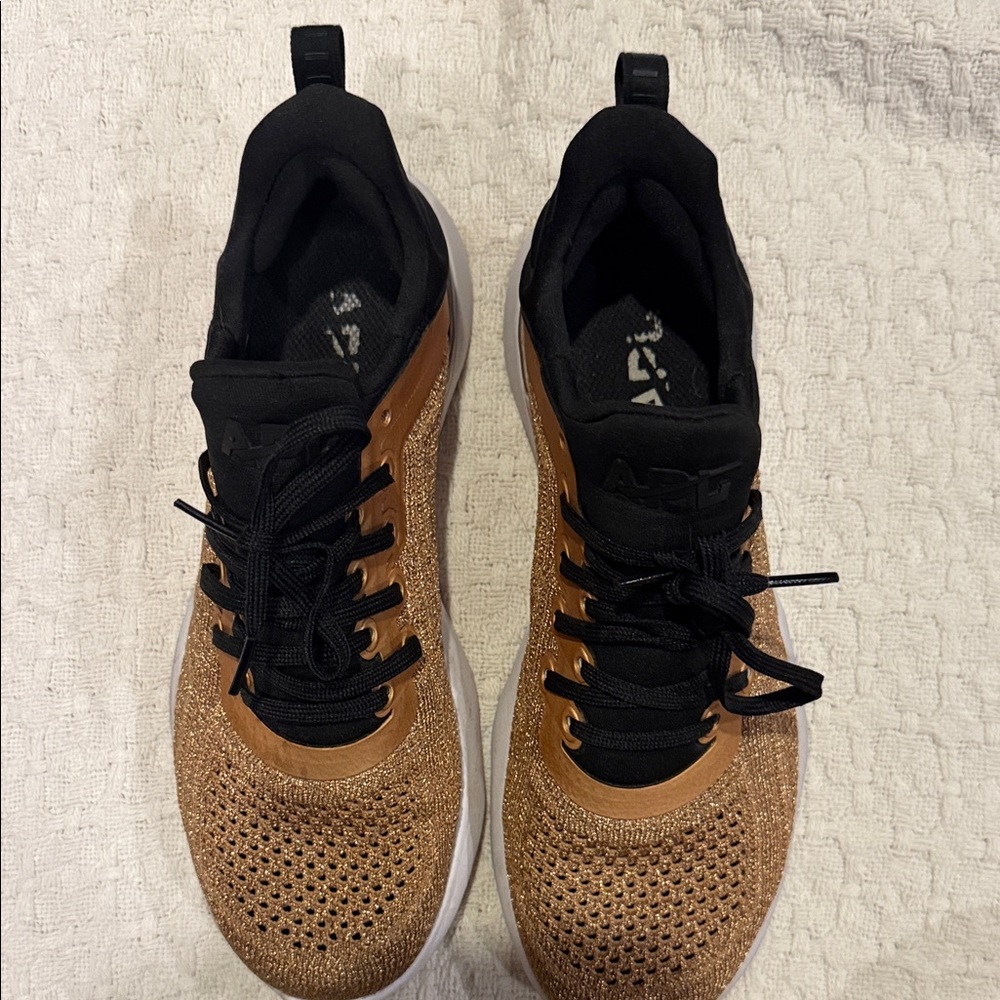 Stylish Black and Gold Women’s Sneakers